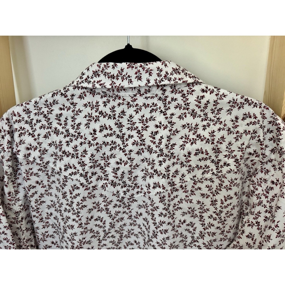 Gibson Trading Co Men's River Bank Floral Print Long Sleeve Snap Western Shirt L - Picture 3 of 9